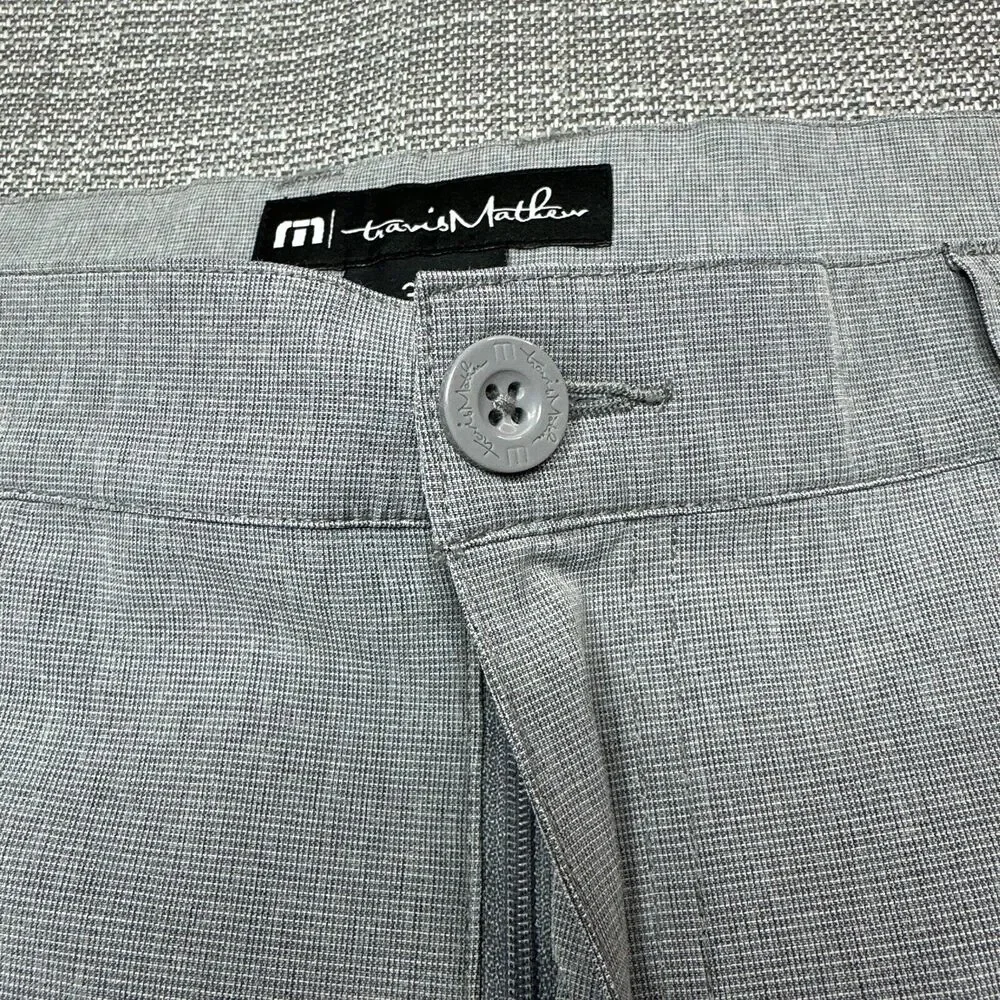 Travis Mathew Shorts Mens 38‎ Grey Golf 9.5 Inseam Chino Comfort Walking Casual